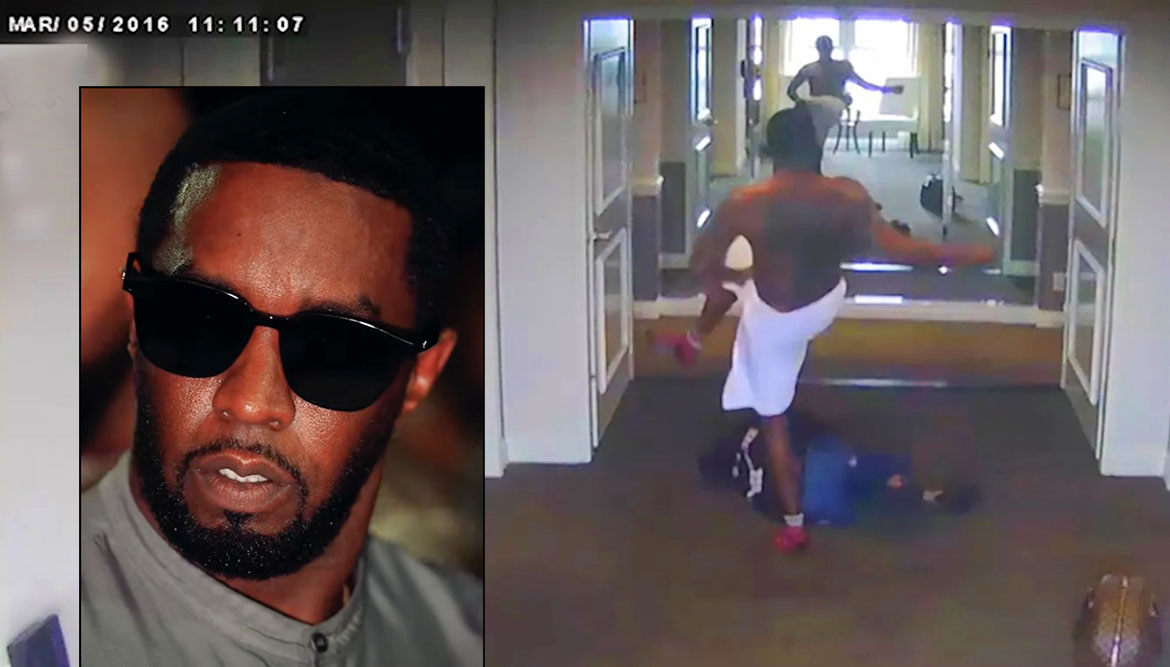 A Sean Combs assault was recorded by a hotel security camera, 2016.