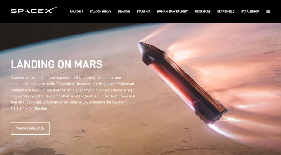 SpaceX wants to land on Mars