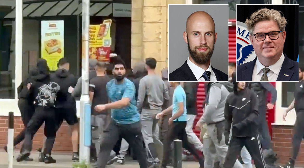 Ministern för civilt försvar Carl-Oskar Bohlin och justitieminister Gunnar Strömmer