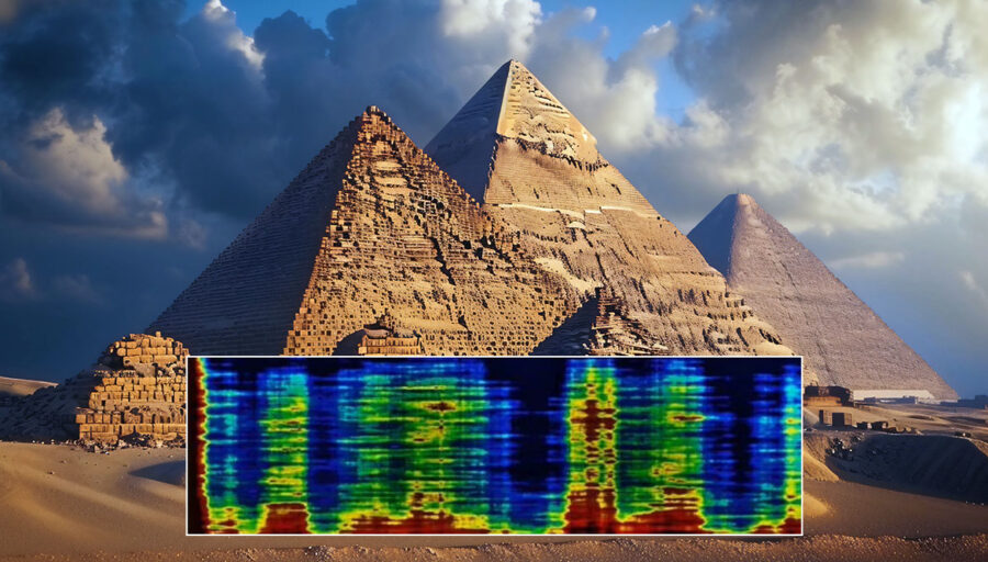 AI-bild av Giza pyramiderna