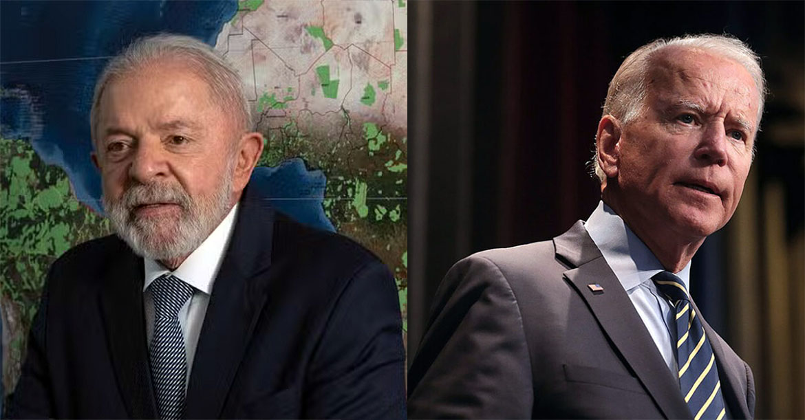 Brasiliens president Lula da Silva och USA:s fd president Joe Biden
