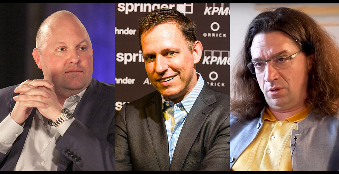 Marc Andreessen, Peter Thiel (Palantir) och Curtis Yarvin