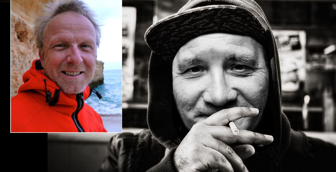 Torkild Berglund och den fiktiva gängkriminella personen Stefan. Montage: NewsVoice