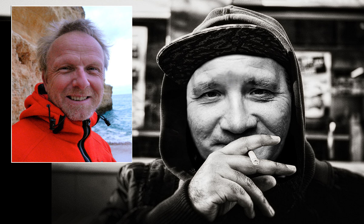 Torkild Berglund och den fiktiva gängkriminella personen Stefan. Montage: NewsVoice