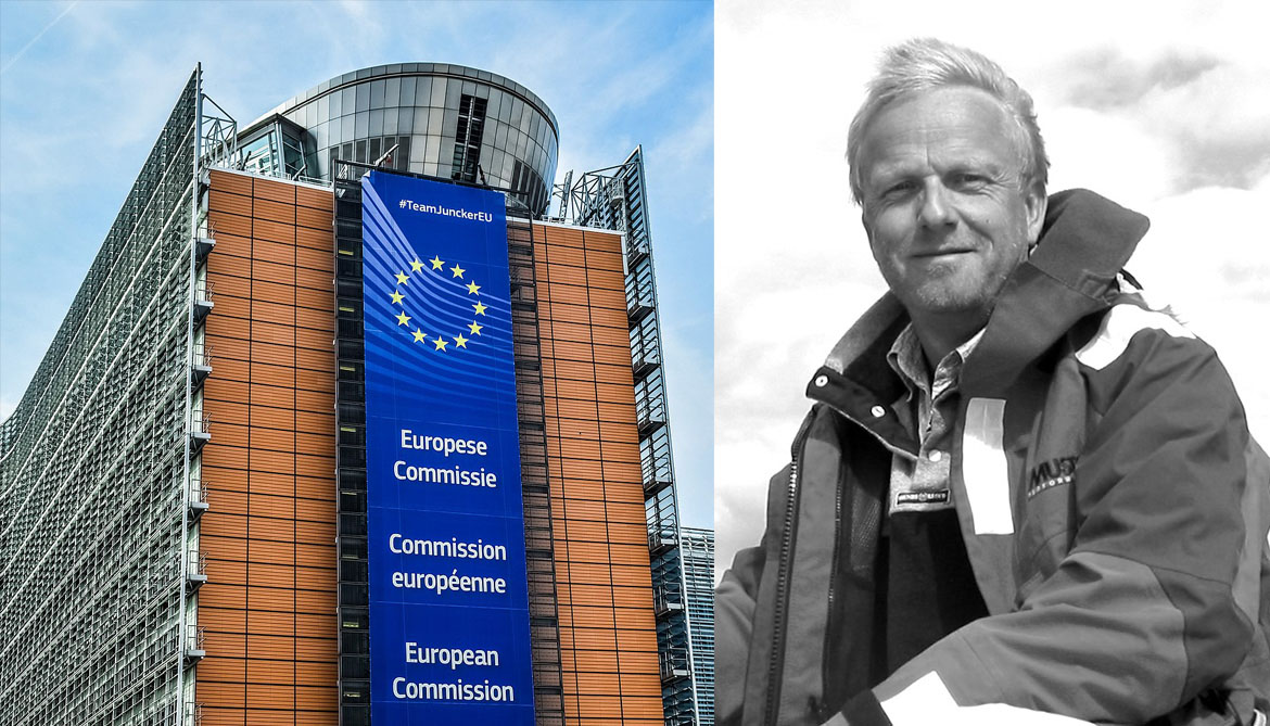 Torkild Berglund och EU-kommissionens högkvarter i Brüssel.