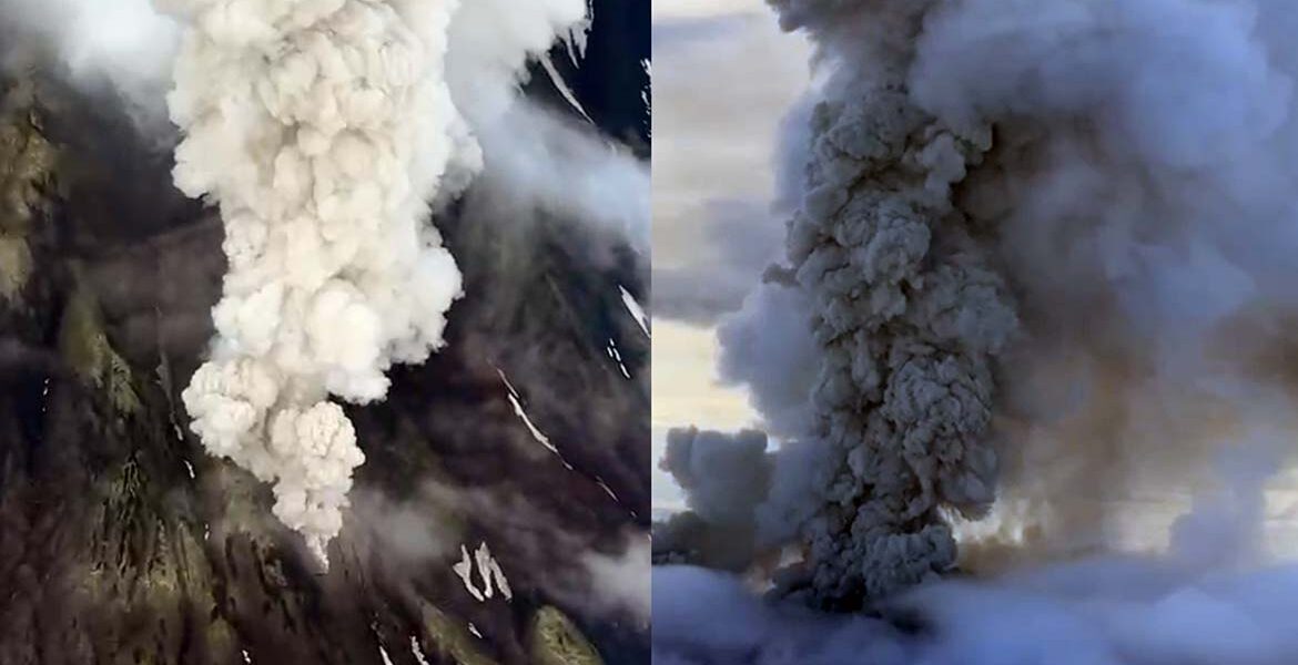 Vulkanen Krasheninnikov, belägen på den östligaste delen av den ryska halvön Kamchatka, hade sin första utbrott på flera hundra år på söndagen den 3 augusti och sprutade aska 6 kilometer upp i luften. Utbrottet följde på en kraftig jordbävning med magnituden 8,8 som drabbade regionen på onsdagen den 30 juli och utlöste tsunamivarningar över hela Stilla havet.