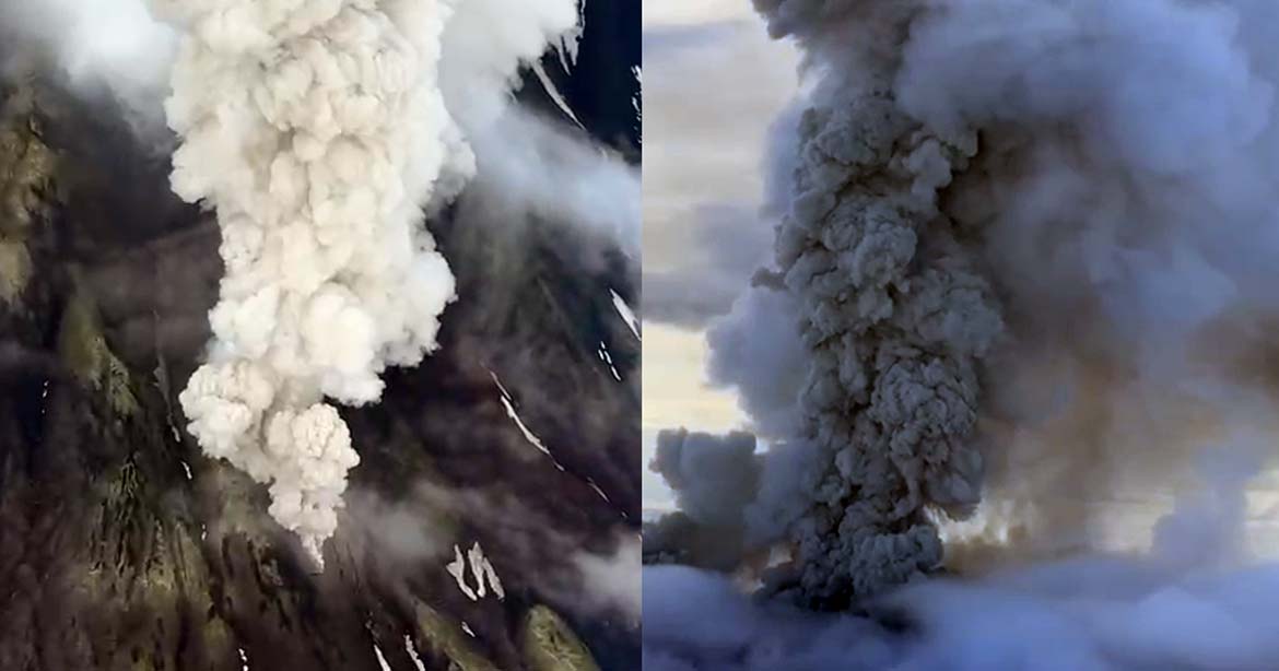 Vulkanen Krasheninnikov, belägen på den östligaste delen av den ryska halvön Kamchatka, hade sin första utbrott på flera hundra år på söndagen den 3 augusti och sprutade aska 6 kilometer upp i luften. Utbrottet följde på en kraftig jordbävning med magnituden 8,8 som drabbade regionen på onsdagen den 30 juli och utlöste tsunamivarningar över hela Stilla havet.