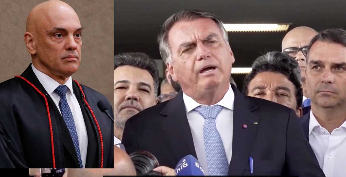 Domaren Alexandre de Moraes och Jair Bolsonaro