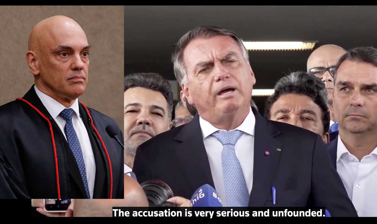 Domaren Alexandre de Moraes och Jair Bolsonaro