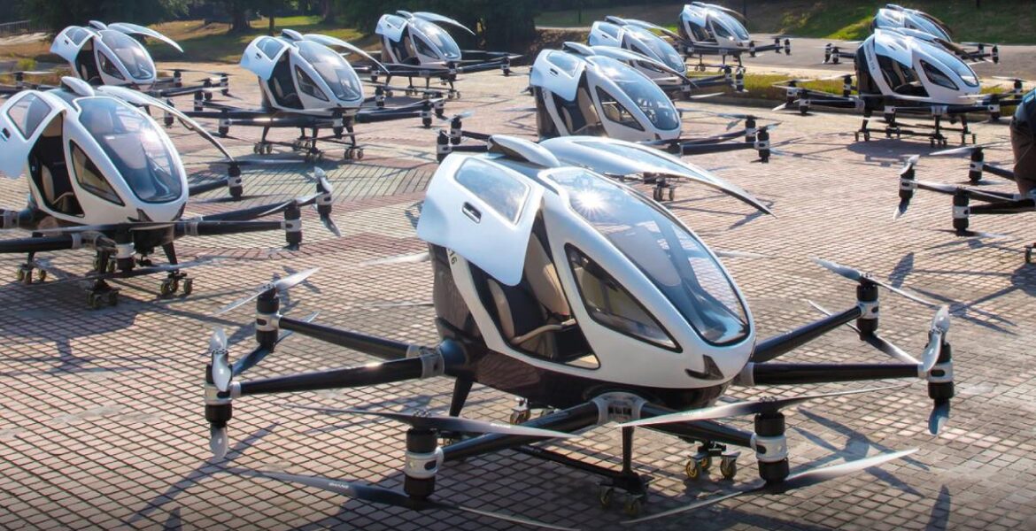 The self flying taxi EHang EH216-S