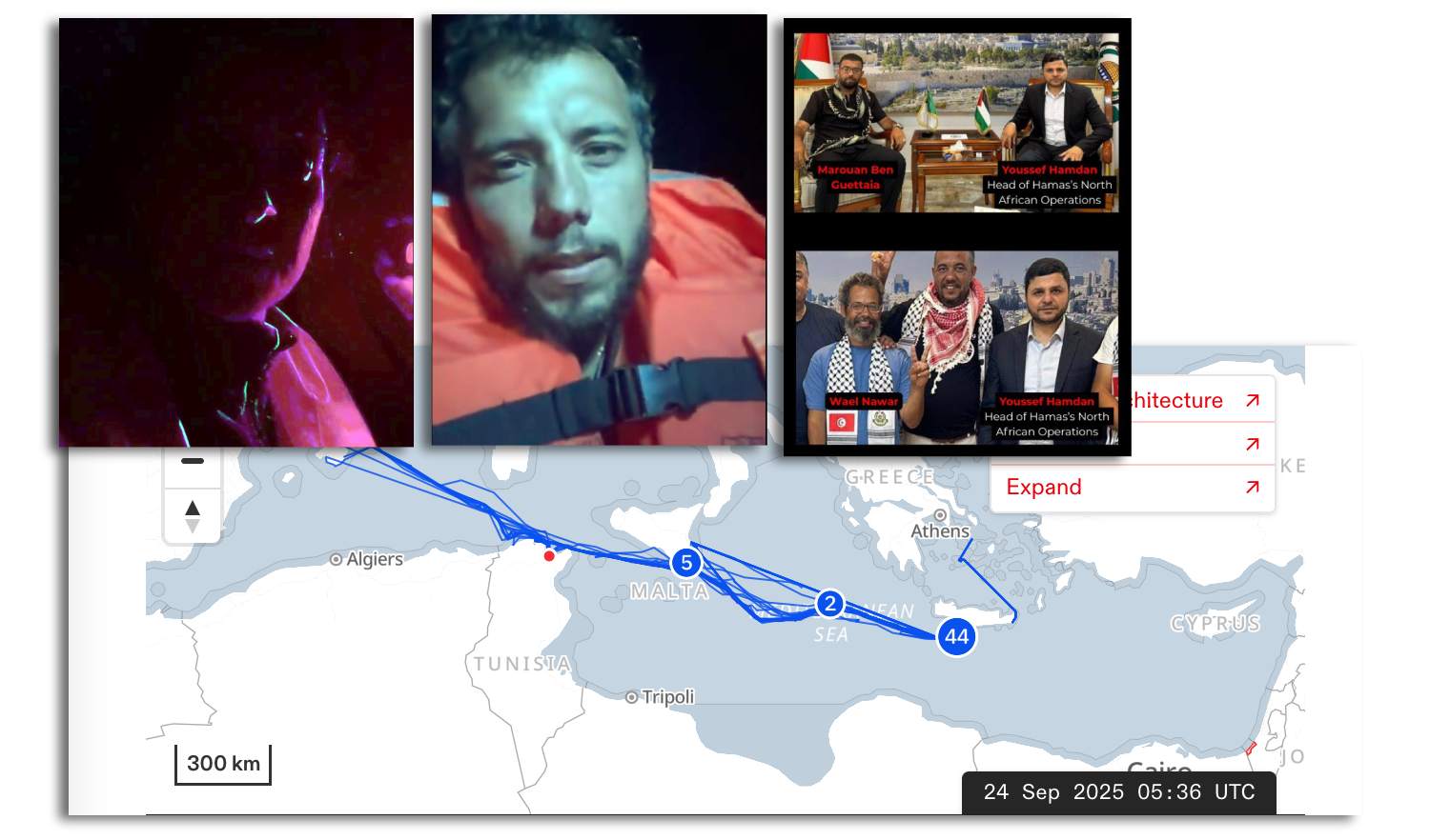 Global Sumud Flotilla attacked by Israel on Sep24, 2025