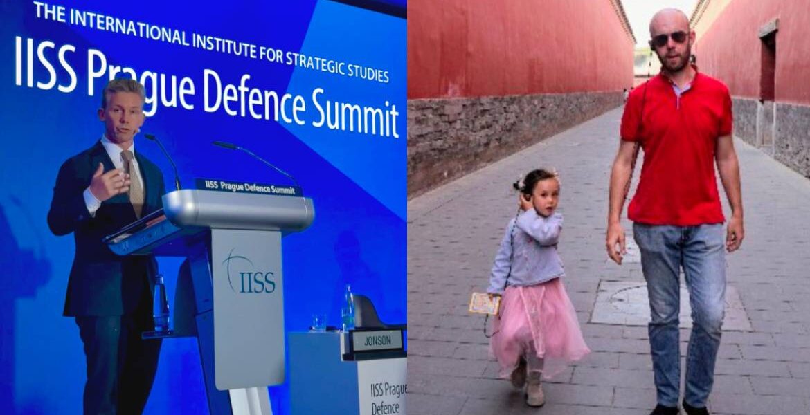 Swedish minister of Defense Pål Jonson and political commentator Arnaud Bertrand