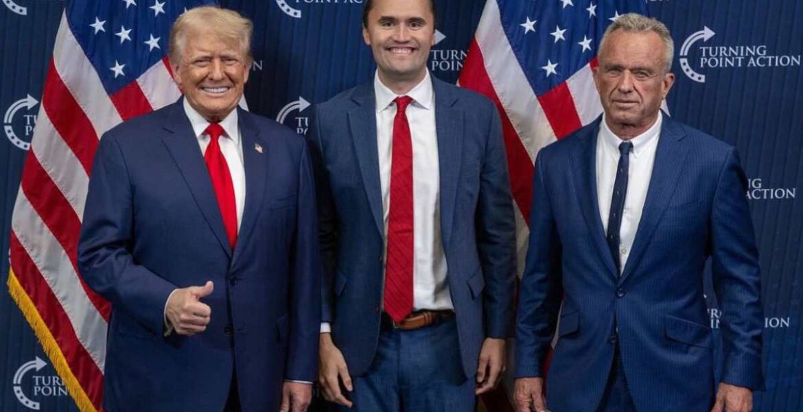Charlie Kirk, Donald Trump och Robert F Kennedy Jr