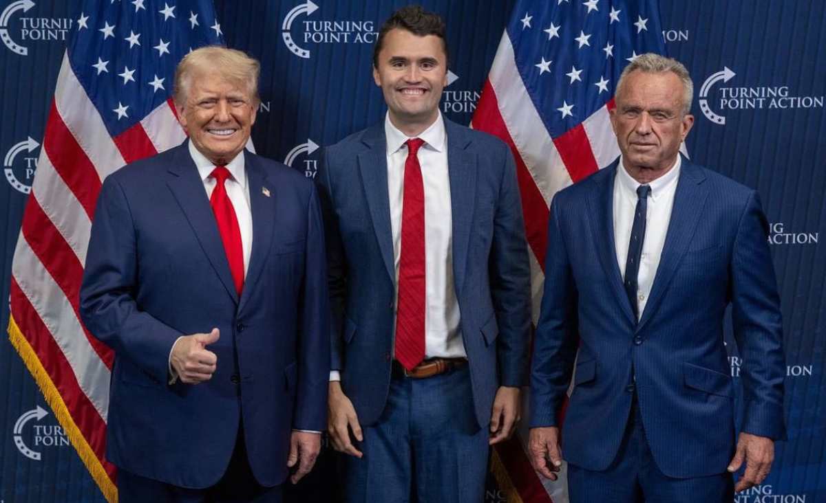 Charlie Kirk, Donald Trump och Robert F Kennedy Jr