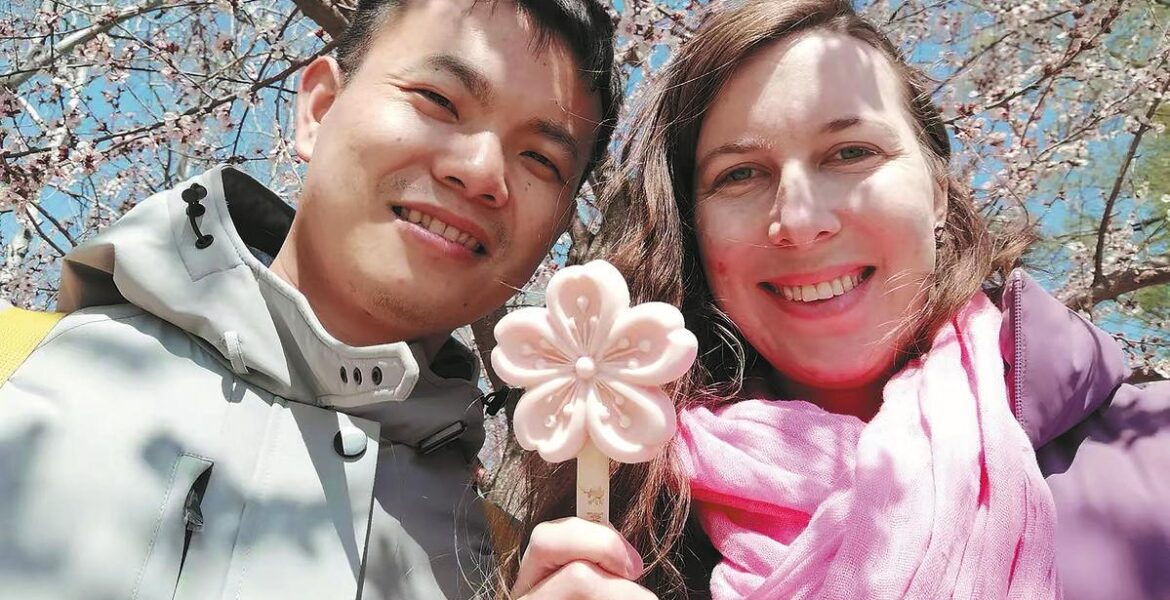 Madeleine King och hennes kinesiske make | Privat foto