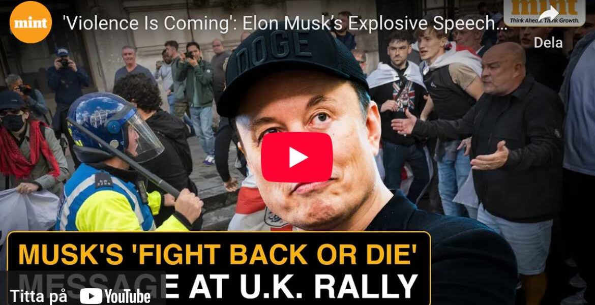 Elon Musk talade i London, 13 sep 2025