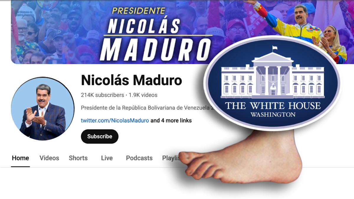 Nicolás Maduros Youtube bortsparkad av Vita Huset