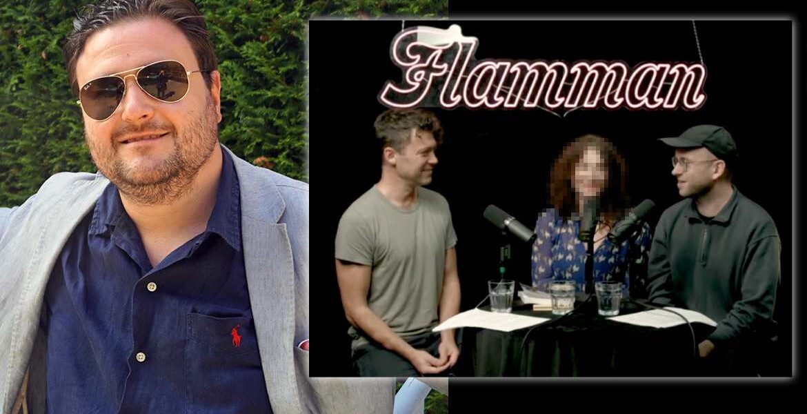Christian Pavon (tv), Leonidas Aretakis och Jacob Lundberg på FlammanFlamman-TSass
