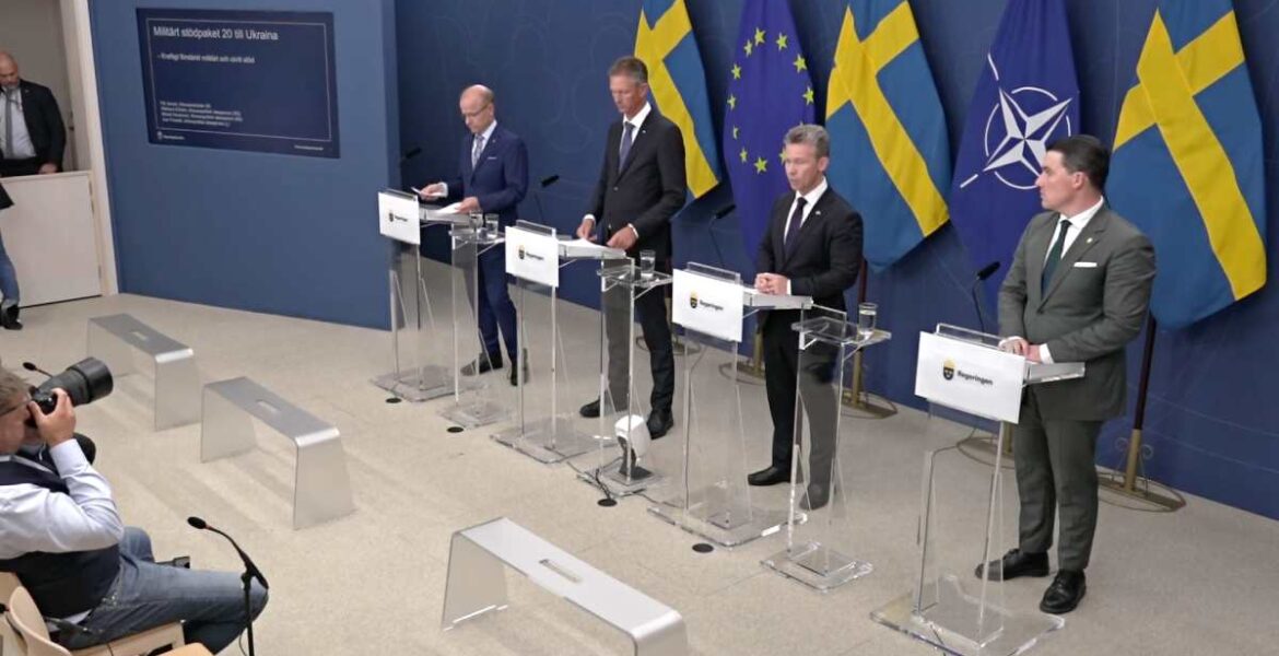 The Swedish Government has presented its 20th military support package to Ukraine