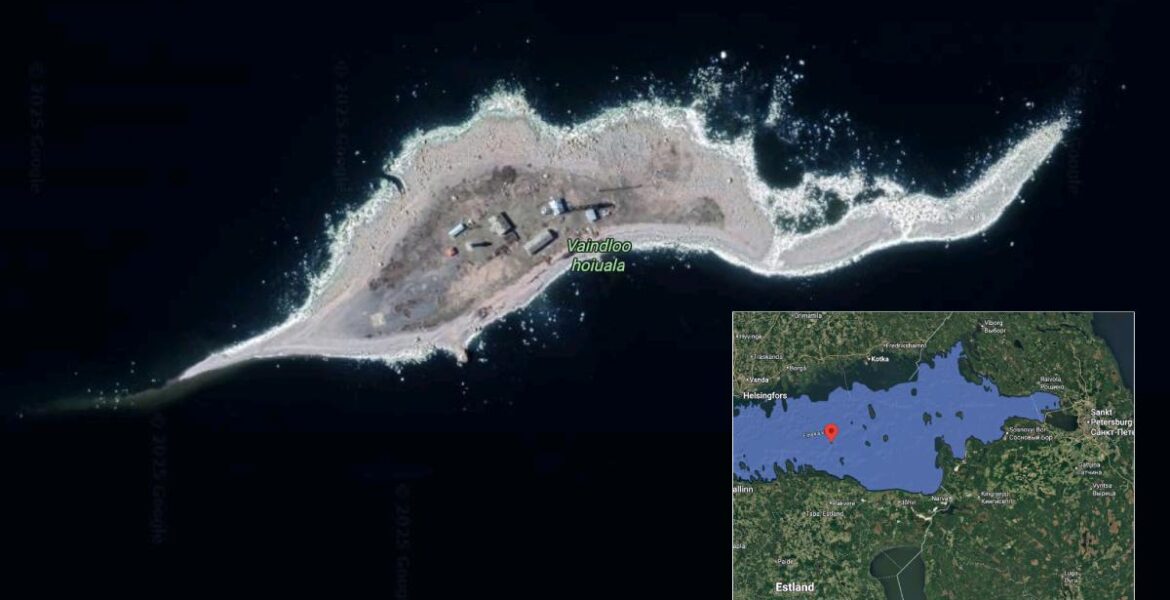Den estniska ön Vaindloo (Stenskär)
