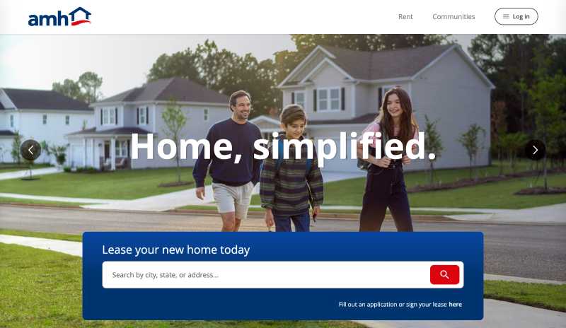 American Homes 4 Rent, hemsida