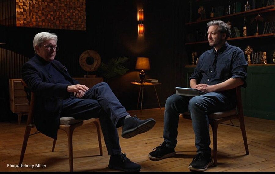 Johnny Miller och den fd ryska ambassadören Vladimir Grinin (tv)