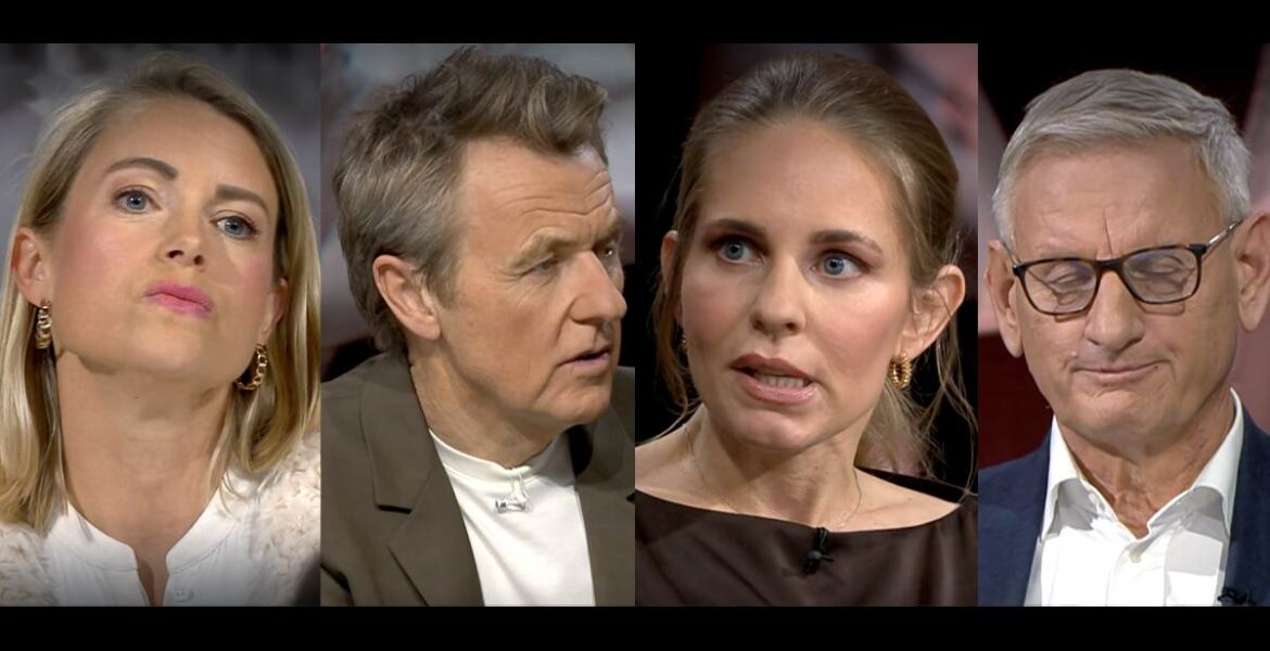 Sara Wimmercranz, Fredrik Skavlan, Malin Ekman och Carl Bildt