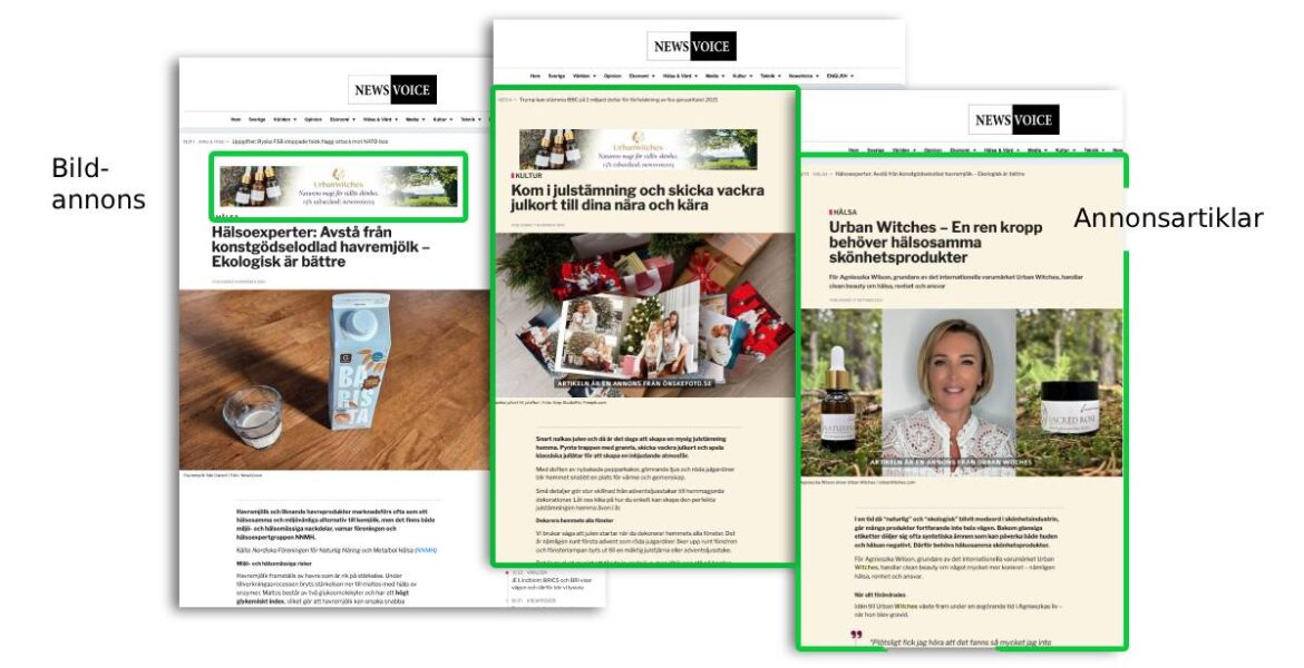 Annonsera i NewsVoice