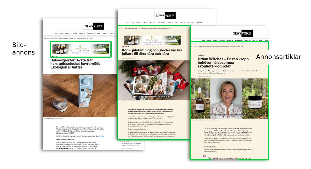 Annonsera i NewsVoice