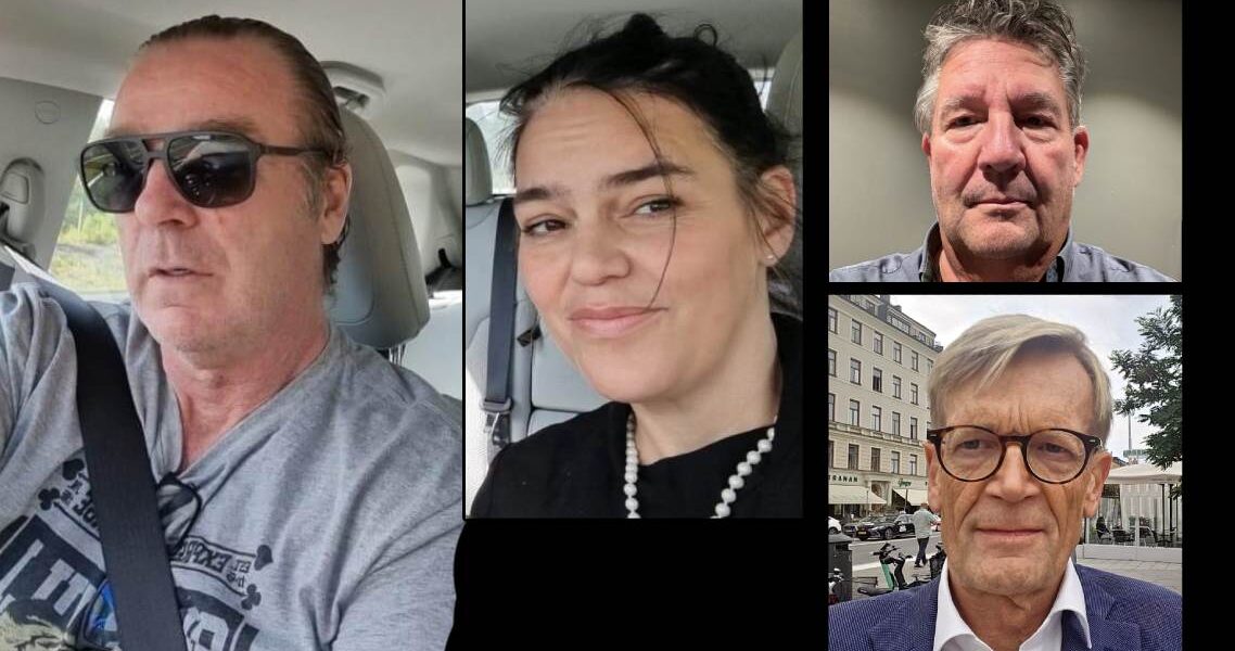 Patrik Sjöberg och Sara Nilsson och till höger Bo Hansson och Danny Raucci