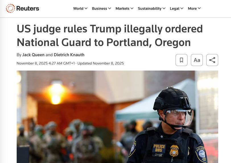 US judge rules Trump illegally ordered National Guard to Portland