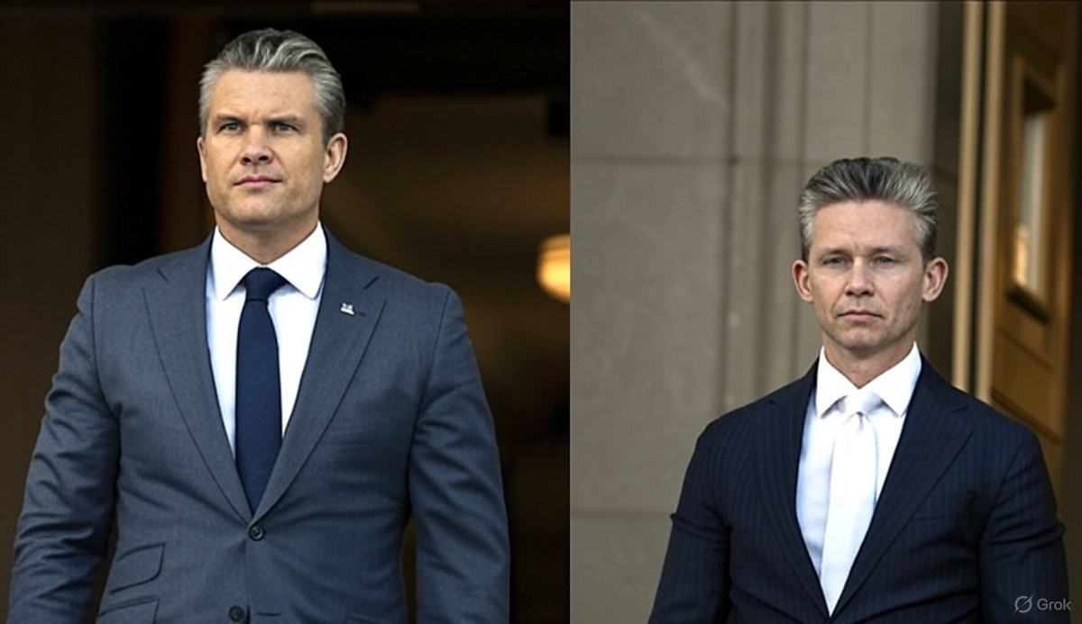 Pete Hegseth och Pål Jonson | AI-bild av Grok