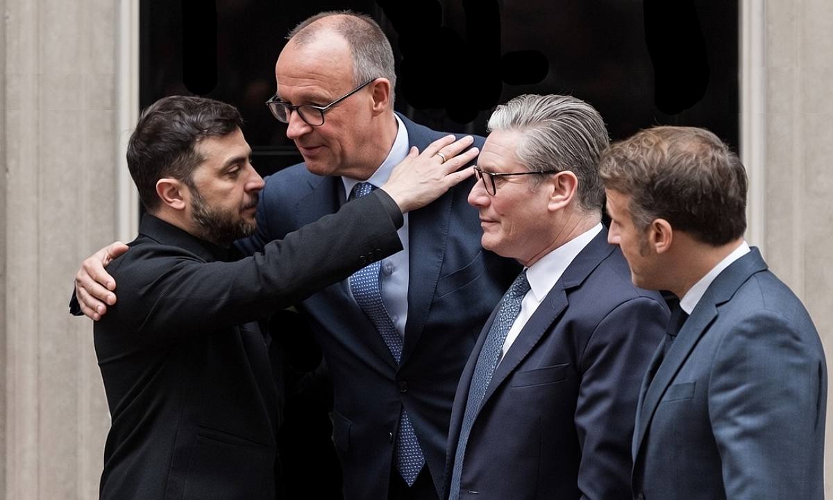 Volodymyr Zelensky kramar förbundskansler Friedrich Merz