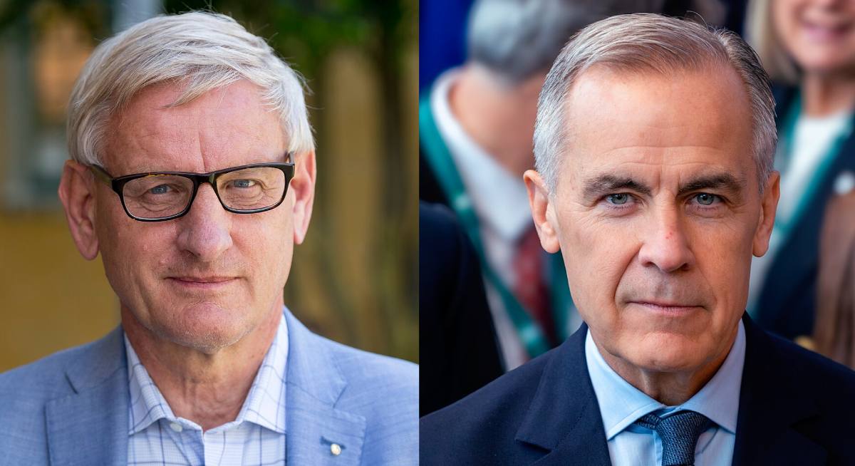Carl Bildt och Kanadas premiärminister Mark Carney, 2026
