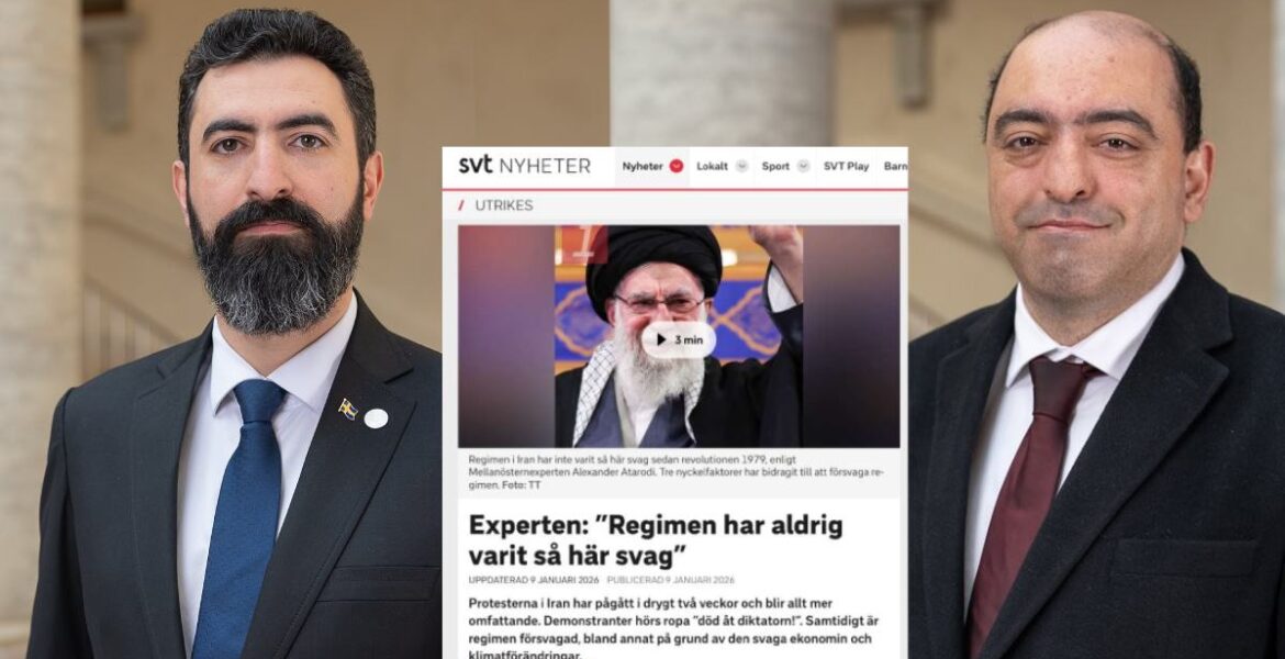 Riksdagspolitikerna Rashid Farivar och Nima Gholam Ali Pour (2026)