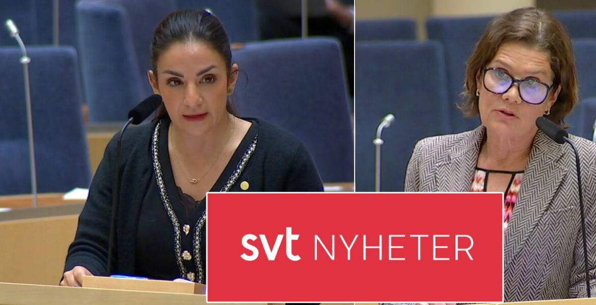 Kulturminister Parisa Liljestrand och Elsa Widding diskuterade SVT 5:e februari 2026