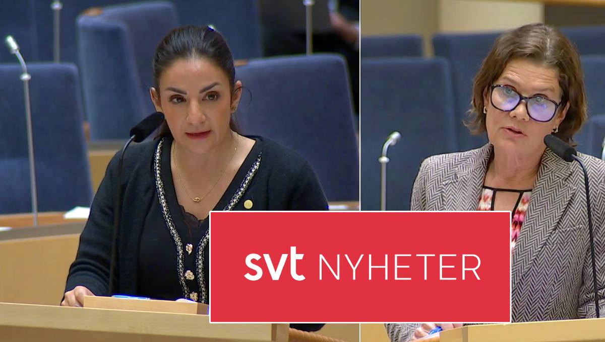 Kulturminister Parisa Liljestrand och Elsa Widding diskuterade SVT 5:e februari 2026