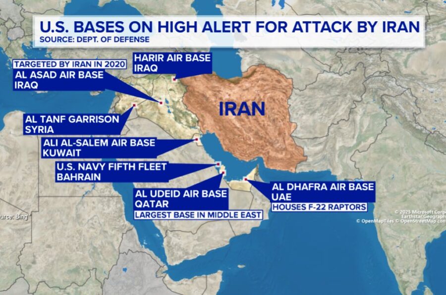 USA-baser i Mellanöstern
