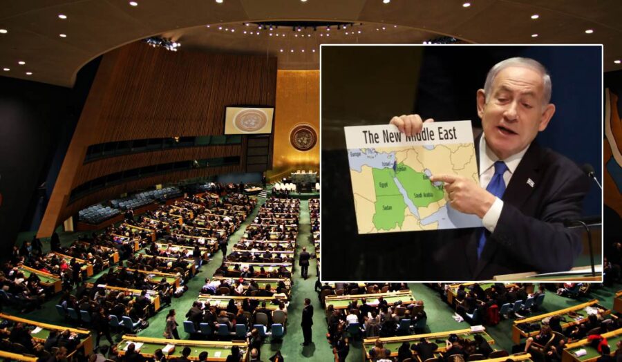 Netanyahu Showed a map of ‘New Middle East’
