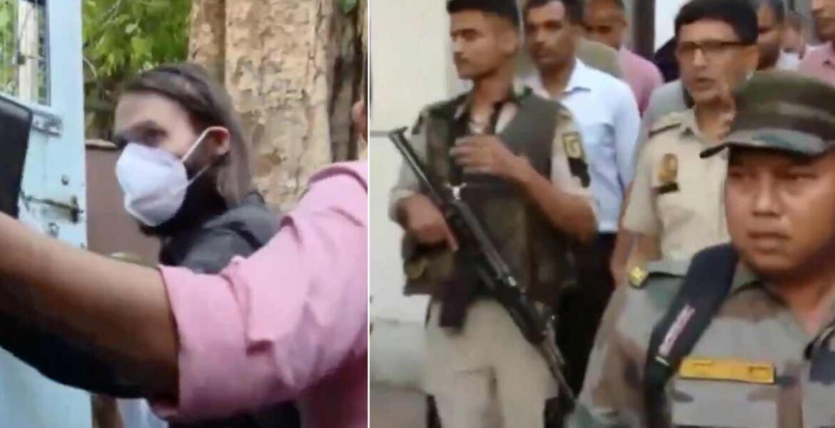 Den indiska säkerhetstjänsten grep en amerikansk medborgare och sex ukrainska medborgare i nordöstra Indien