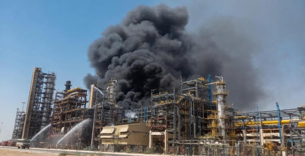 A major fire broke out near the crude distillation unit at the new HPCL Rajasthan Refinery Ltd