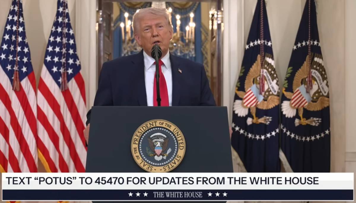 President Trump håller ett tal till nationen, 1 april 2026