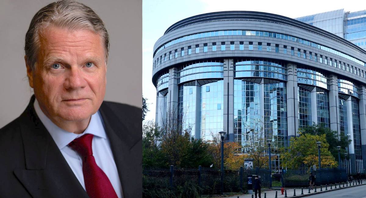 Bild: Ulf Ström och EU-Parlamentet i Brüssel | Foton: Ambition Sverige och Andrijko Z, CC BY-SA 4.0