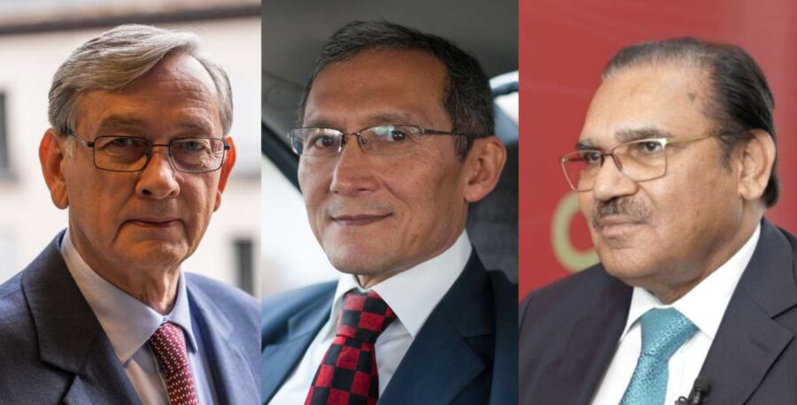 Danilo Türk, Djoomart Otorbaev och Zafar Uddin Mahmood