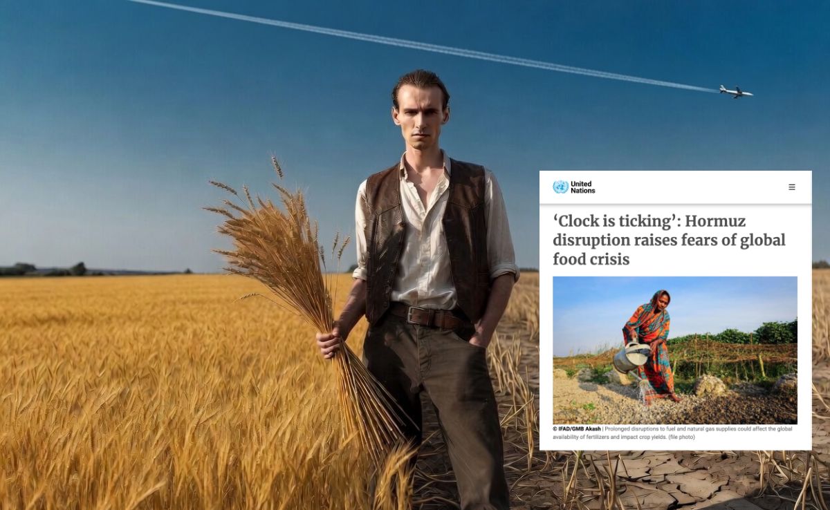 A gaunt farmer with a failed harvest