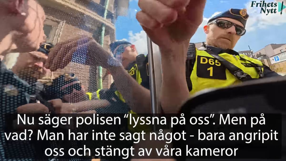 Frihetsnytt angrips av polisen