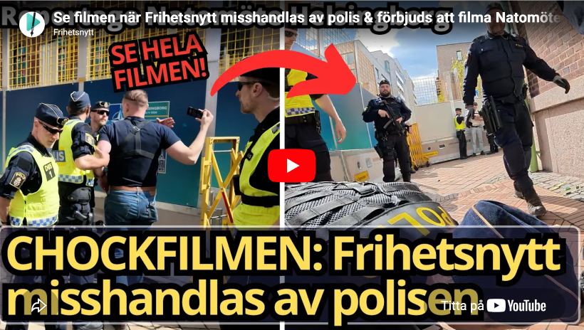 Frihetsnytts reportrar utsätts för polisvåld