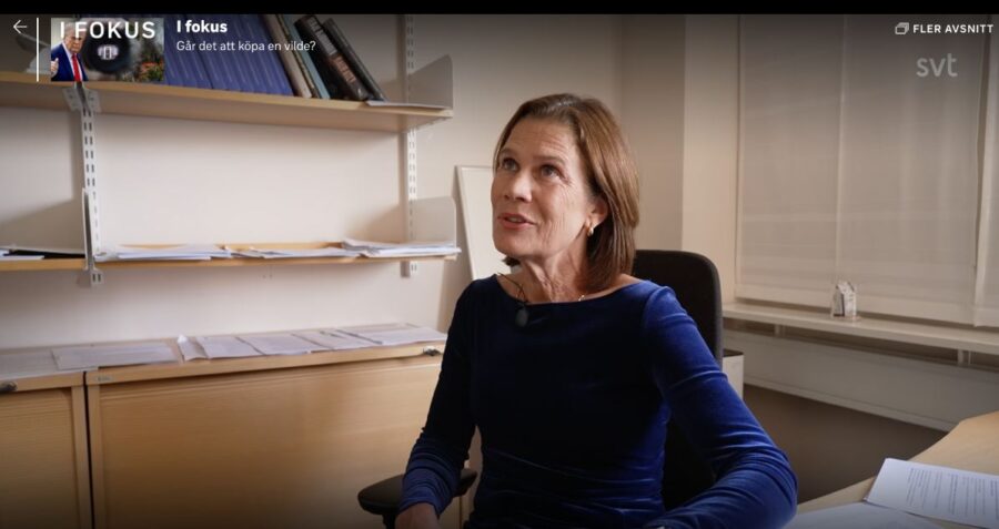 SVT väljer att filma Elsa Widding med en kameravinkel