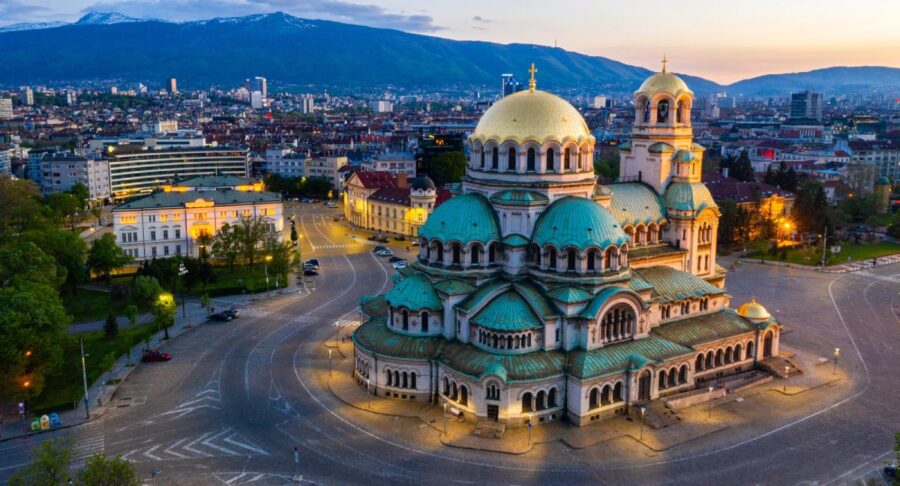 Alexander Nevski-katedralen i Sofia, Bulgarien.