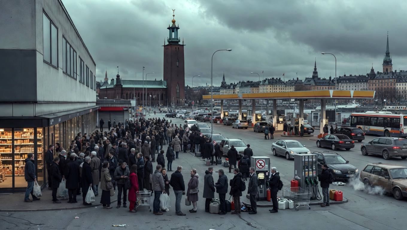 Mat och bränslekris i Stockholm